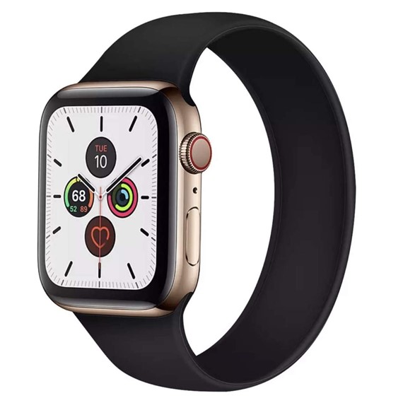 Apple Watch 5 40mm CaseUp Silicone Elastic Band Medium Size 145mm Siyah 2